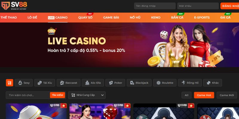 Giới thiệu casino SV88